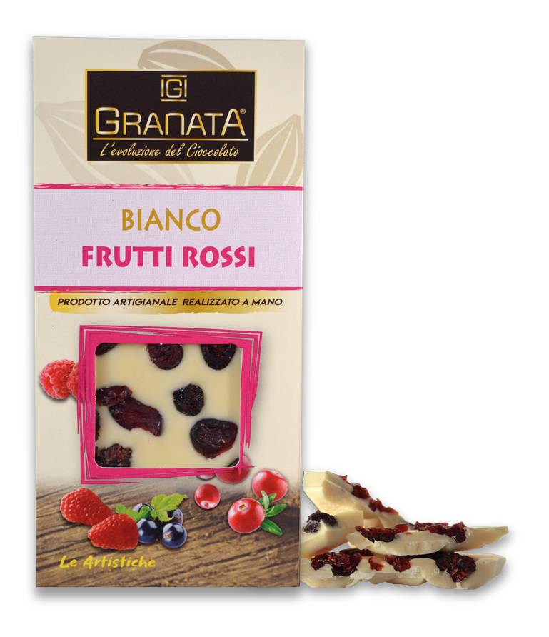 Tavoletta Granata Cioccolato Bianco Frutti Rossi