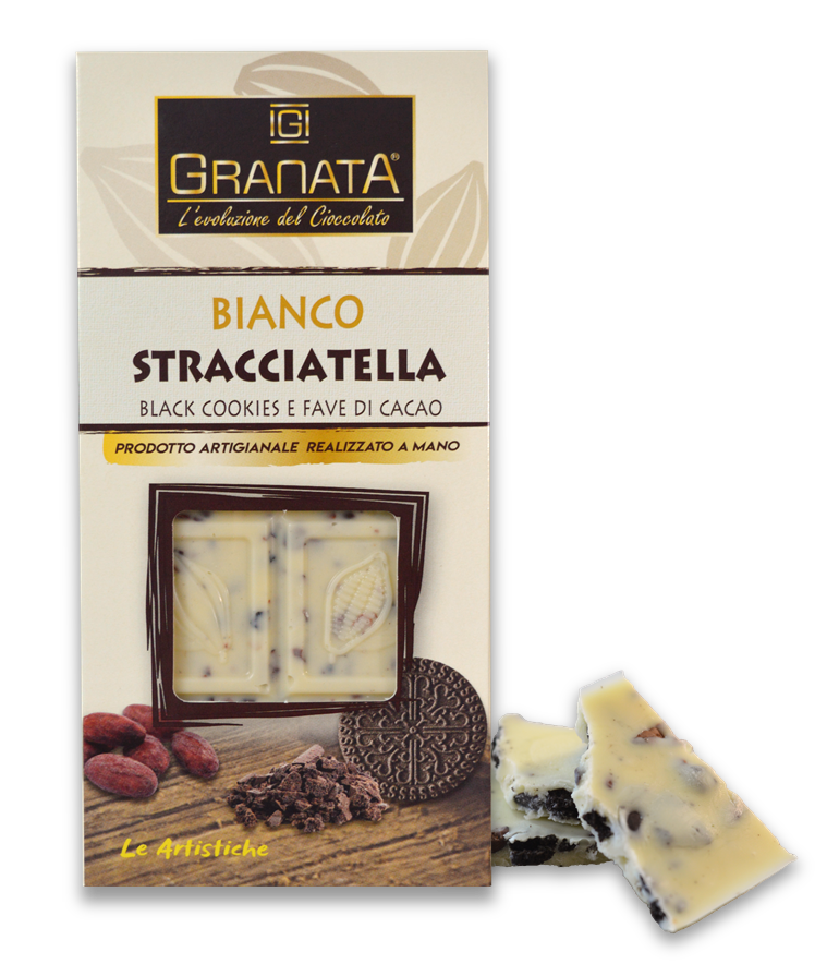 Tavoletta Granata Cioccolato Bianco Stracciatella Le Artistiche