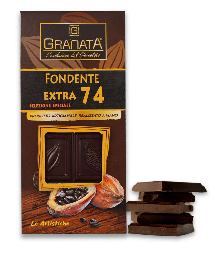 <Tavoletta Granata Fondente 74% Le Artistiche