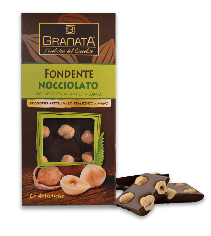 Tavoletta Granata Fondente Nocciolato TGT tonda gentile trilobata Le Artistiche