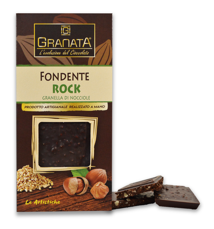 Tavoletta Granata Fondente Rock Granella Nocciole Le Artistiche