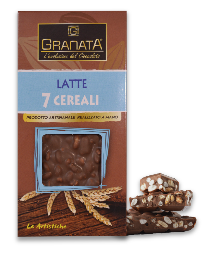 Tavoletta Granata Cioccolato Latte 7 Cereali Le Artistiche