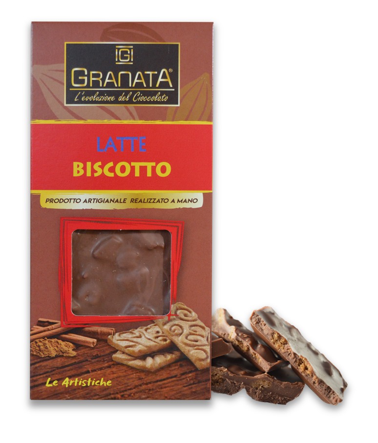 Tavoletta Granata Cioccolato al Latte e Biscotti
