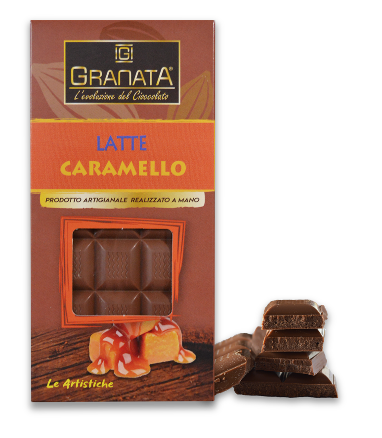 Tavoletta Granata Cioccolato Latte Caramello Le Artistiche
